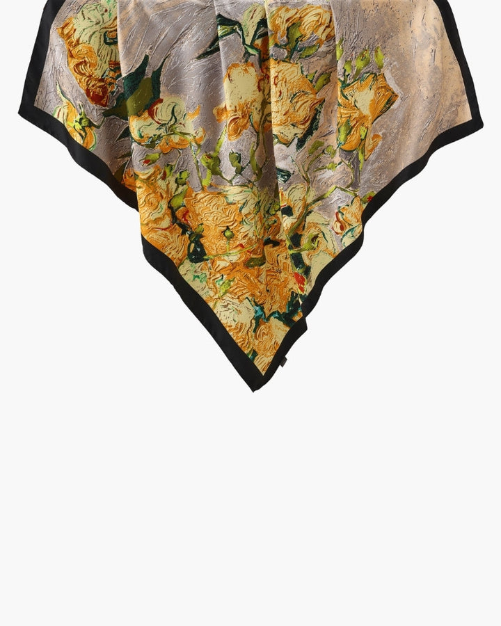 Old Money Impressionist Garden Scarf