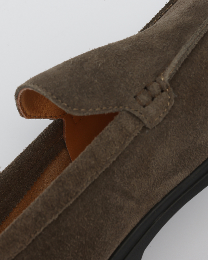 Premium Suede Loafers - Black Soles