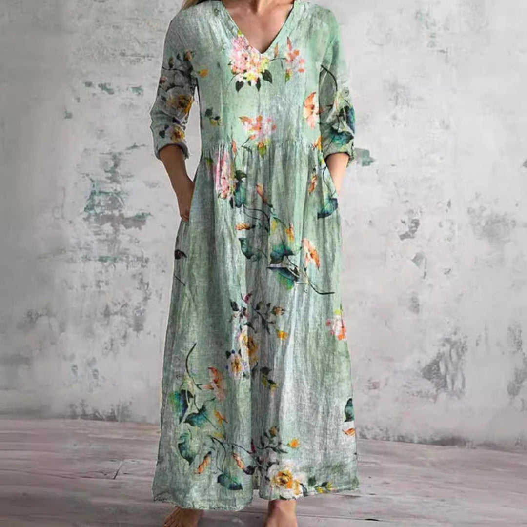 TOSCANA – Women’s Long Floral Print Dress
