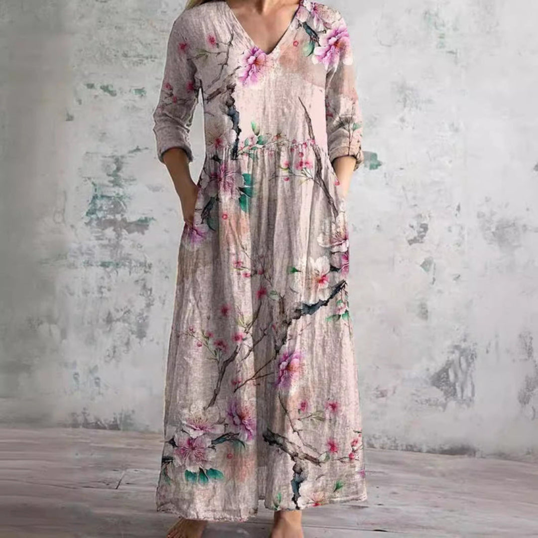 TOSCANA – Women’s Long Floral Print Dress