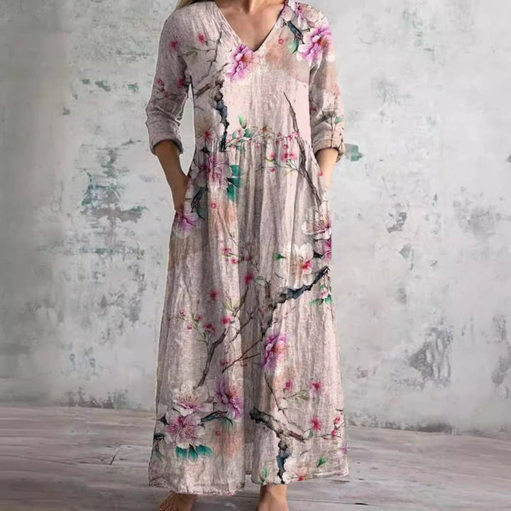 TOSCANA – Women’s Long Floral Print Dress