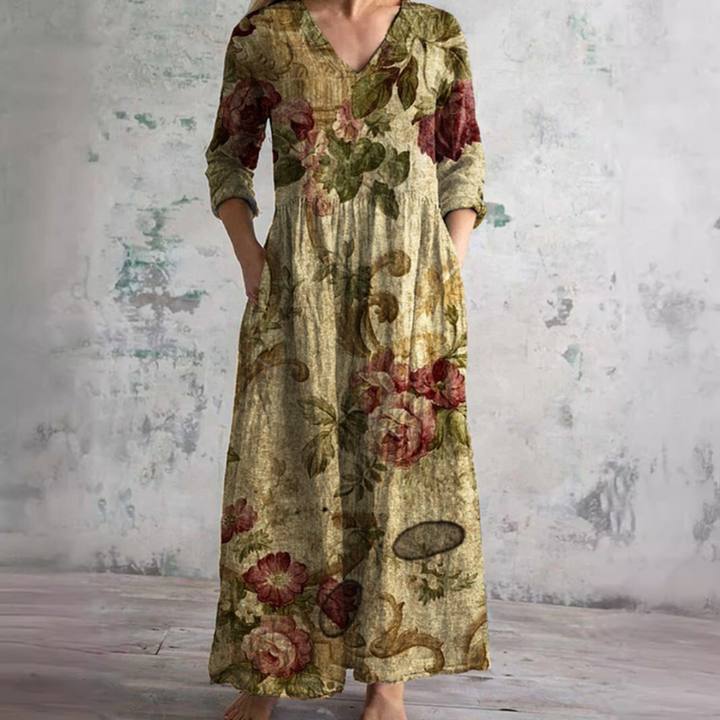 TOSCANA – Women’s Long Floral Print Dress