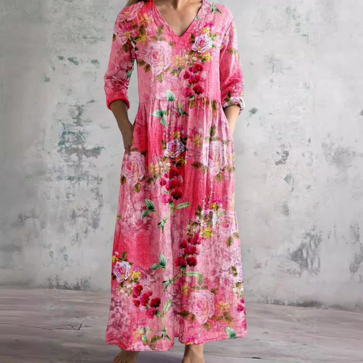 TOSCANA – Women’s Long Floral Print Dress