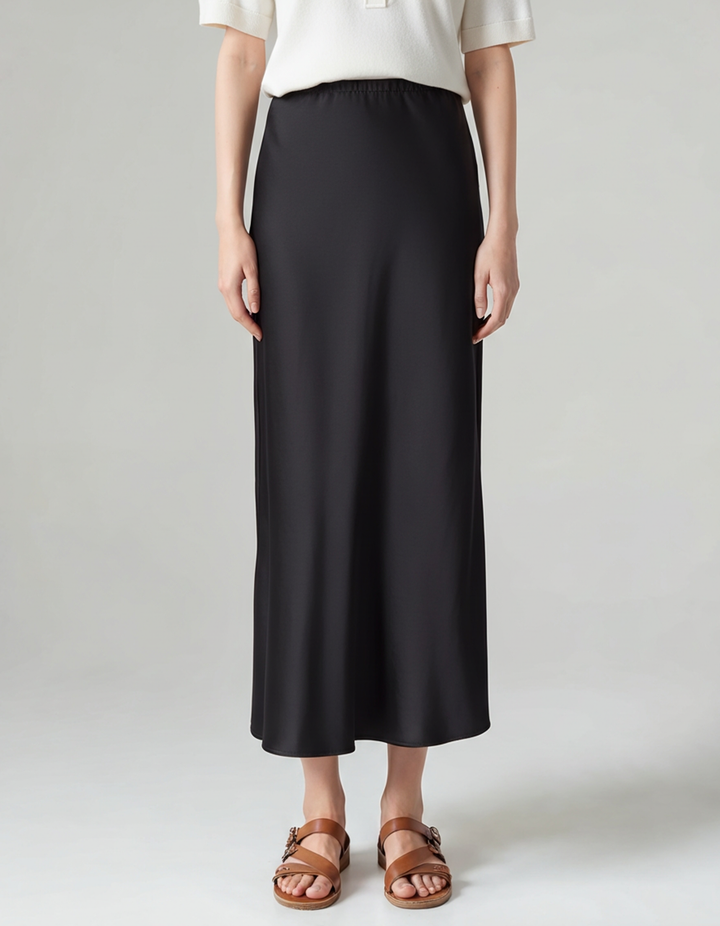 Old Money Silk Skirt